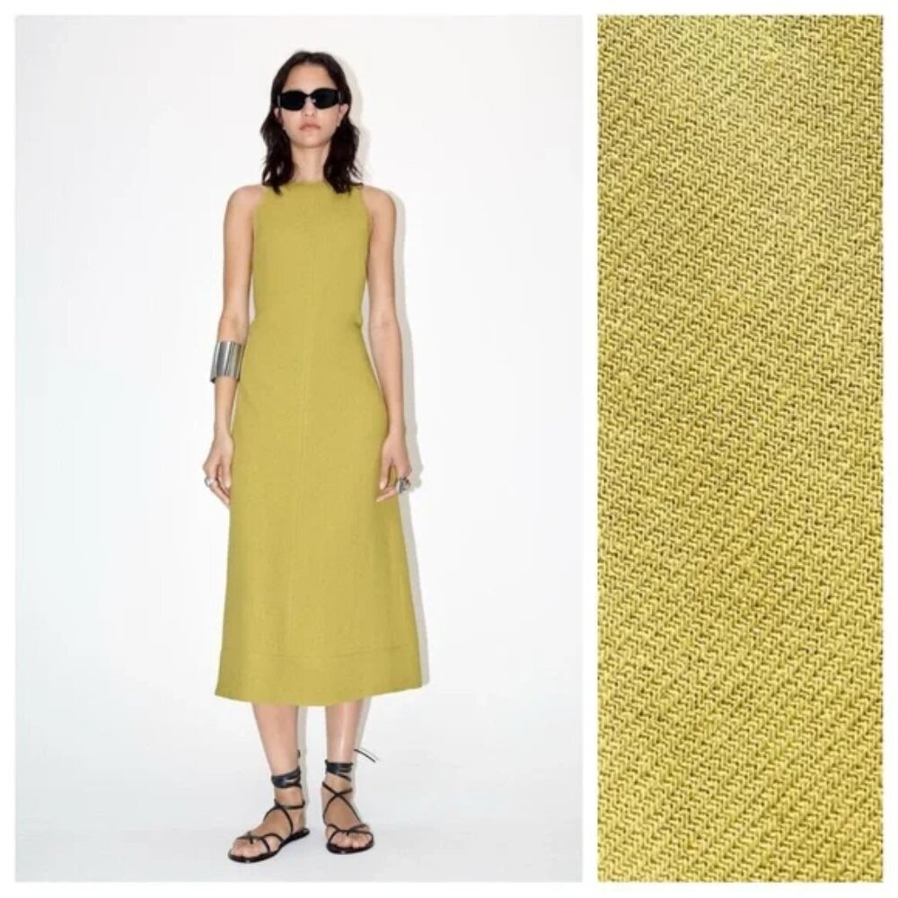 ZARA Linen Blend Dress ZW COLLECTION - NWT